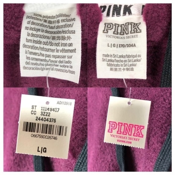 PINK Victoria’s Secret FLEECE PULLOVER LARGE - Picture 6 of 6